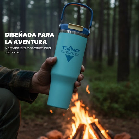 Tumbler térmico 1,2 L Flow KO-Lock a prueba de derrames Azul Fjord