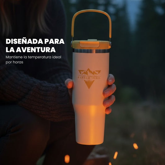 Tumbler térmico 1,2 L Flow KO-Lock a prueba de derrames Vainilla Ámbar