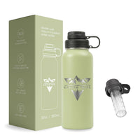 Botella térmica 1 L (950 ml) acero inoxidable Verde Salvia