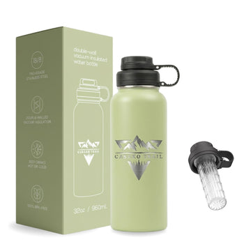 Botella térmica 1 L (950 ml) acero inoxidable Verde Salvia