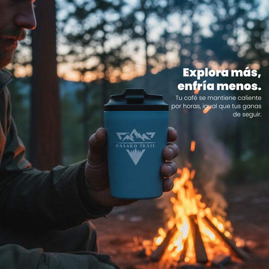 Mug térmico 350 ml Set de 2 para café FlipSeal acero inoxidable