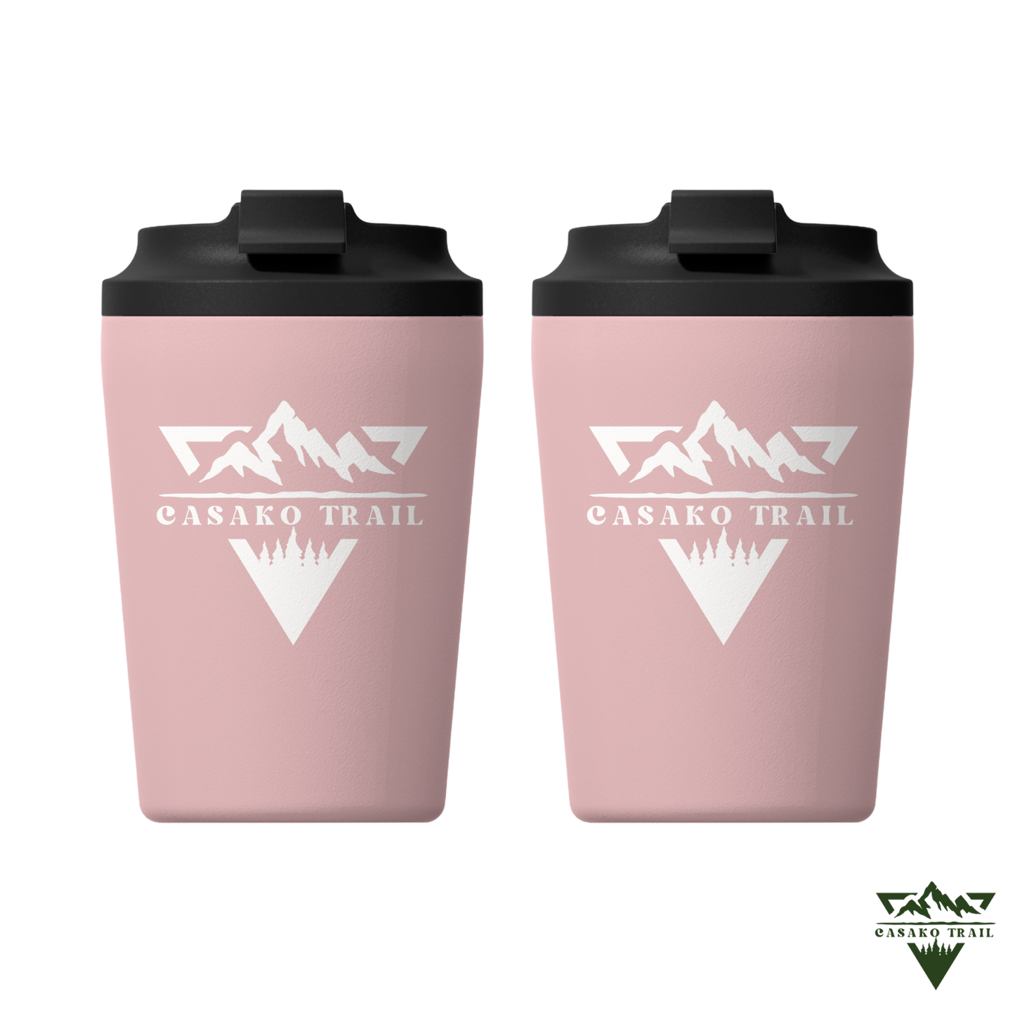 Mug térmico 240 ml Set de 2 para café FlipSeal acero inoxidable