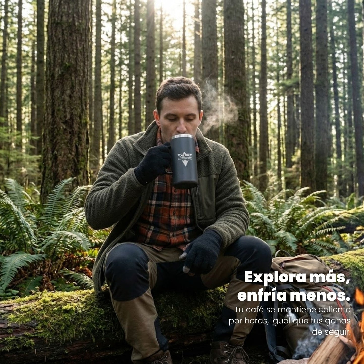 Mug térmico 700 ml Inox Slide Lid acero inoxidable Negro Volcánico