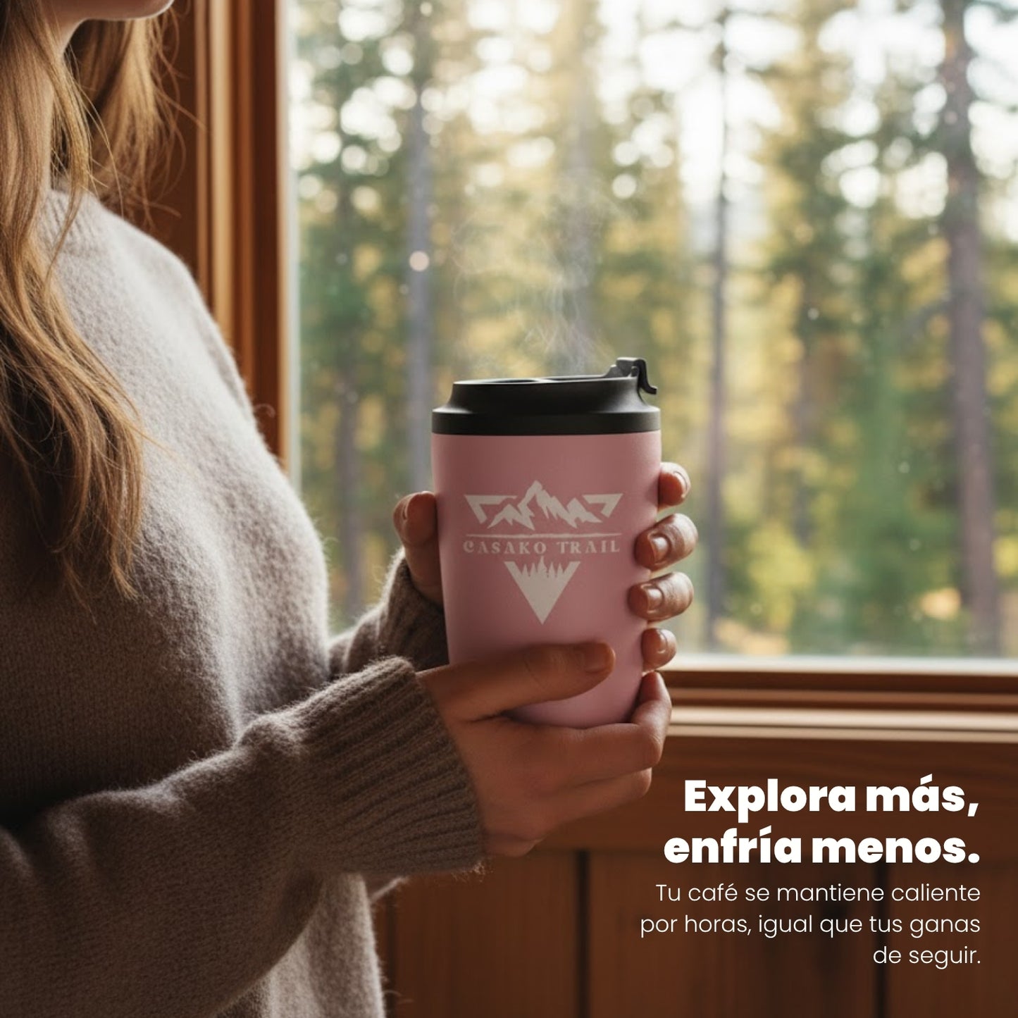 Mug térmico 240 ml Set de 2 para café FlipSeal acero inoxidable