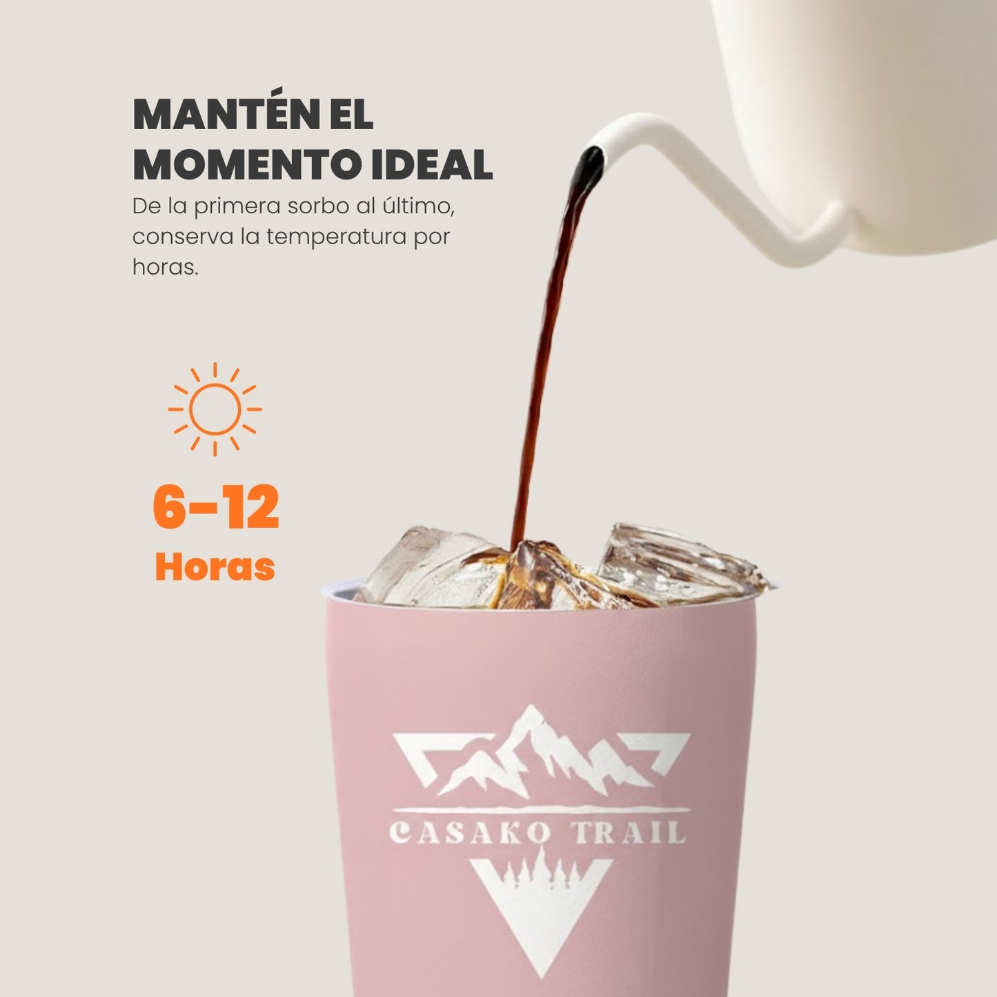 Mug térmico 240 ml Set de 2 para café FlipSeal acero inoxidable