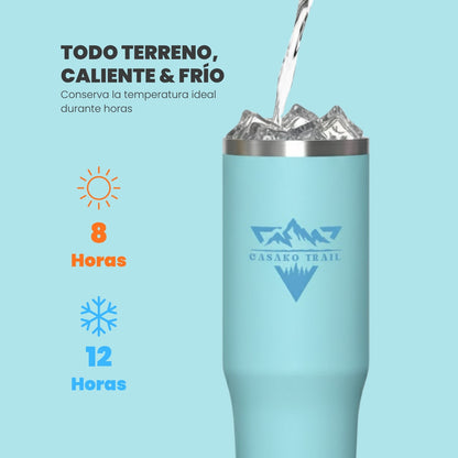 Tumbler térmico 1,2 L Flow KO-Lock a prueba de derrames Azul Fjord