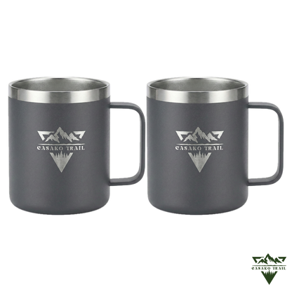 Mug térmico 350 ml Set de 2 Slide Lid acero inoxidable Negro Volcánico